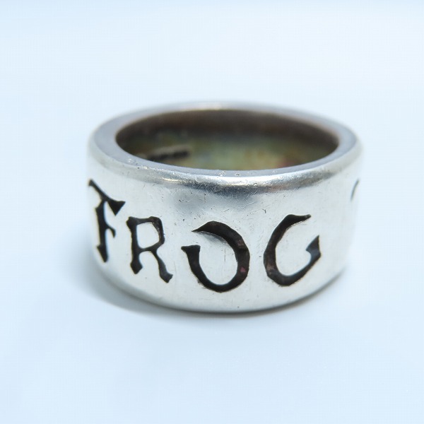実際に弊社で買取させて頂いたTHE GREAT FROG/ザ グレートフロッグ ロゴ刻印 リング/指輪/18.5号の画像 3枚目