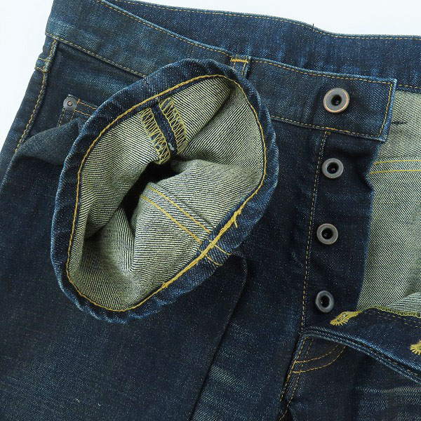 実際に弊社で買取させて頂いたISAMU KATAYAMA BACKLASH/バックラッシュ MULTIPLICATION 13oz ストレートデニムパンツ 1483-01 Lの画像 2枚目