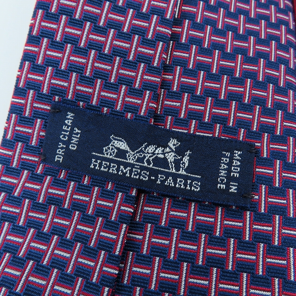 実際に弊社で買取させて頂いたHERMES/エルメス 総柄 シルク ネクタイ の画像 1枚目