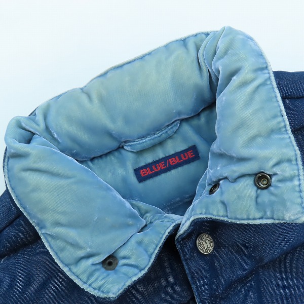 実際に弊社で買取させて頂いたBLUE BLUE/ブルーブルー デニム ダウンベスト /1の画像 5枚目