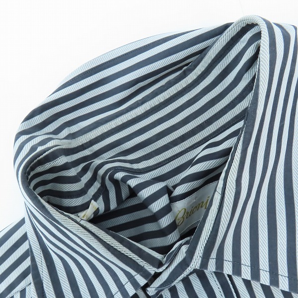 実際に弊社で買取させて頂いたBrioni/ブリオーニ コットン ストライプ 長袖 ボタンシャツ/Ⅴの画像 5枚目