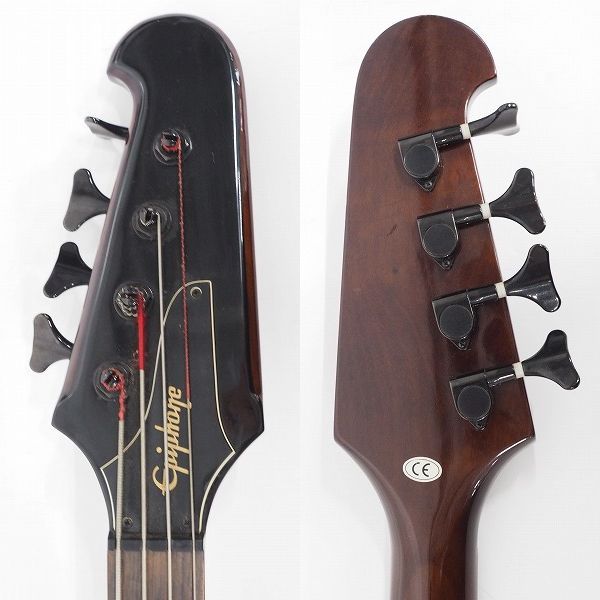 実際に弊社で買取させて頂いた★Epiphone/エピフォン Thunderbird IV/サンダーバード 4弦エレキベース ソフトケース付の画像 2枚目