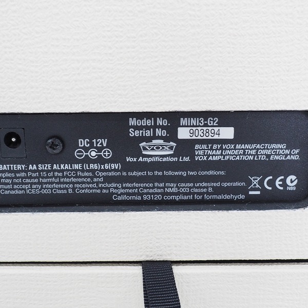 実際に弊社で買取させて頂いたVOX/ヴォックス MINI3-G2 小型ギターアンプ 自宅練習用 コンボアンプ ACアダプター付【動作確認済】の画像 7枚目