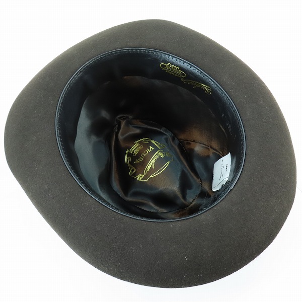 実際に弊社で買取させて頂いたBorsalino/ボルサリーノ VICUNA/ビキューナ フェルト ハットの画像 5枚目