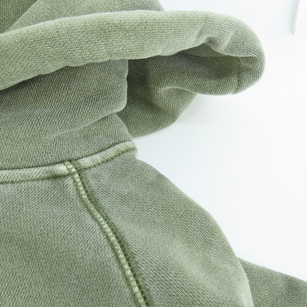 実際に弊社で買取させて頂いたATMOS/アトモス OVERDYED SWEAT HOODIE GREEN パーカー MAT21-A037/Mの画像 4枚目