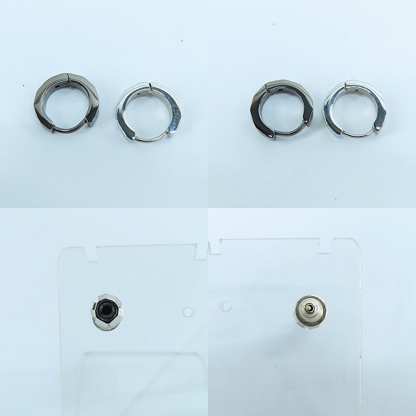 実際に弊社で買取させて頂いたLION HEART/ライオンハート THE EDGE カッティング フープ ピアス 3点セットの画像 1枚目