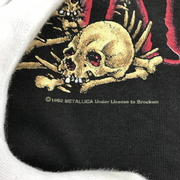 実際に弊社で買取させて頂いたTHE BROCKUM GROUP製 METALLICA/メタリカ 1992年/90S/ヴィンテージ/ビンテージ/USA製 Unforgiven Tシャツ/Lの画像 4枚目