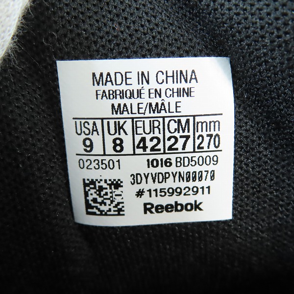 実際に弊社で買取させて頂いたReebok/リーボック INSTAPUMP FURY/インスタポンプフューリー ブラック BD5009/27.0の画像 5枚目