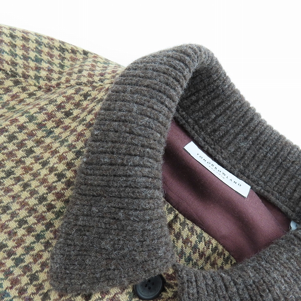 実際に弊社で買取させて頂いたTOMORROWLAND/トゥモローランド 千鳥格子 ウール/レーヨン混 ジャケット /Mの画像 5枚目