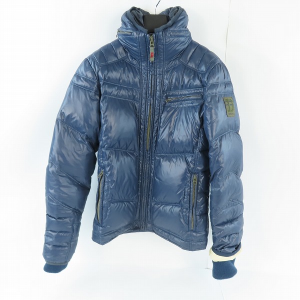 実際に弊社で買取させて頂いた【JPタグ】DIESEL/ディーゼル 袖リブ フード付き ダウンジャケット/M
