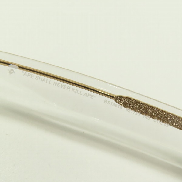 実際に弊社で買取させて頂いたA BATHING APE/アベイシングエイプ メガネフレーム/サングラス/アイウェア BS13014の画像 6枚目