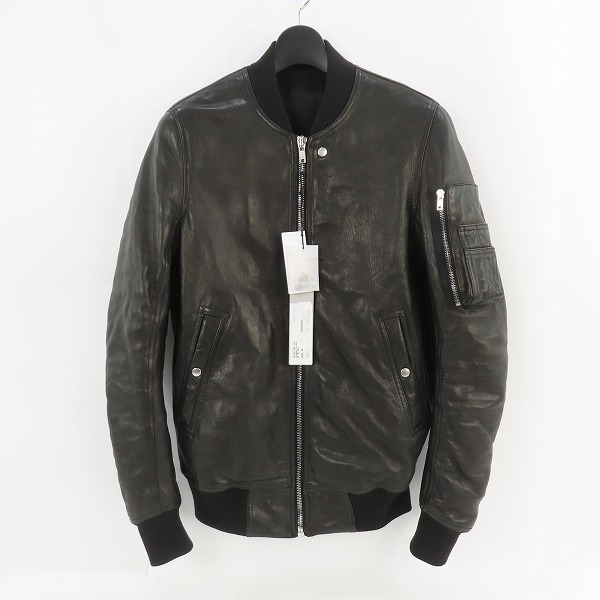 実際に弊社で買取させて頂いた【未使用】 Rick Owens/リックオウエンス 23AW クラシック フライト レザー ボンバージャケット/MA-1 RU02C7789/46