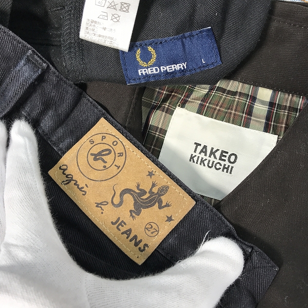 実際に弊社で買取させて頂いた【おまとめ】アニエスベー/タケオキクチ/フレッドペリー 等 長袖シャツ/パンツ/ジップアップナイロンブルゾン 他の画像 1枚目