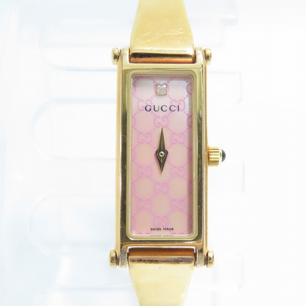 実際に弊社で買取させて頂いたGUCCI/ グッチ 1500L 1P ダイヤモンド クォーツ アナログ レディース腕時計【動作未確認】