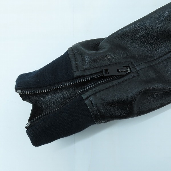 実際に弊社で買取させて頂いたDIESEL/ディーゼル レザー 中綿ブルゾン キルティング/Lの画像 6枚目