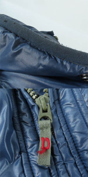 実際に弊社で買取させて頂いた【JPタグ】DIESEL/ディーゼル 袖リブ フード付き ダウンジャケット/Mの画像 9枚目