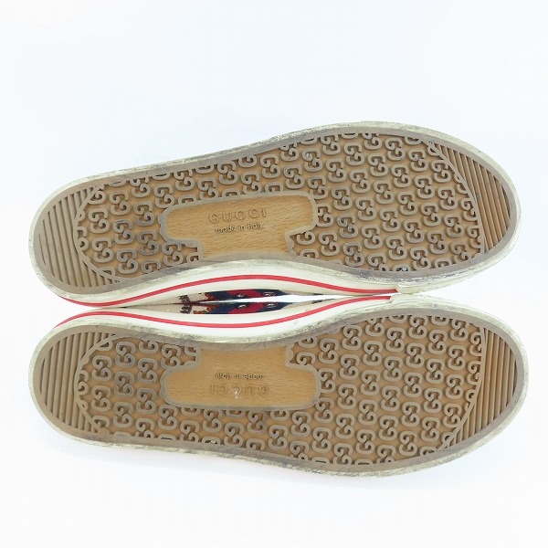 実際に弊社で買取させて頂いたGUCCI/グッチ 100周年記念 Tennis 1977 総柄ローカットスニーカー/7の画像 2枚目