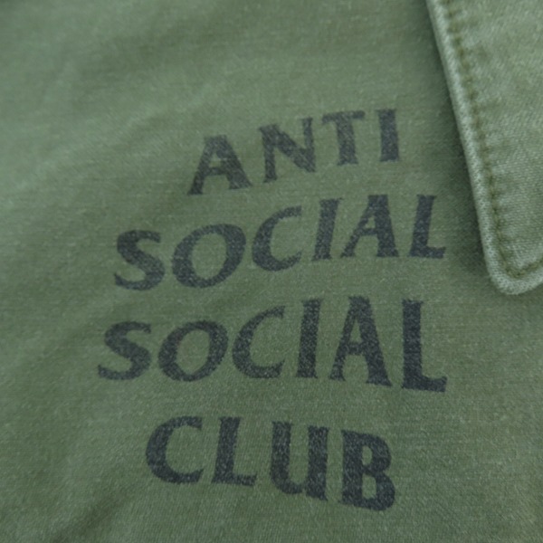 実際に弊社で買取させて頂いた【未使用】ANTI SOCIAL SOCIAL CLUB×HYSTERIC GLAMOUR 20SS ミリタリー シャツ 02201AH14/Sの画像 3枚目