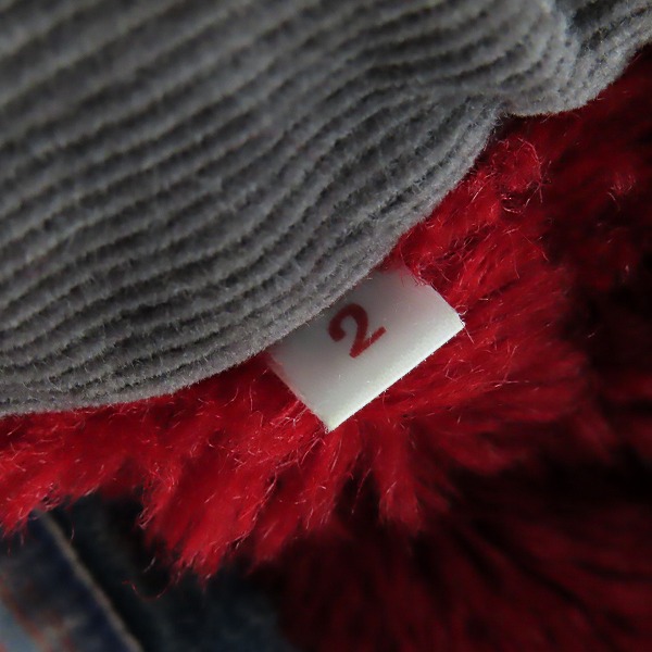 実際に弊社で買取させて頂いたBLUE BLUE/ブルーブルー 裏ボア/襟コーデュロイ デニムジャケット /2の画像 4枚目