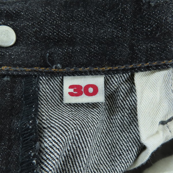 実際に弊社で買取させて頂いたBLUE BLUE/ブルーブルー ジップフライ ブラック デニムパンツ/30の画像 3枚目