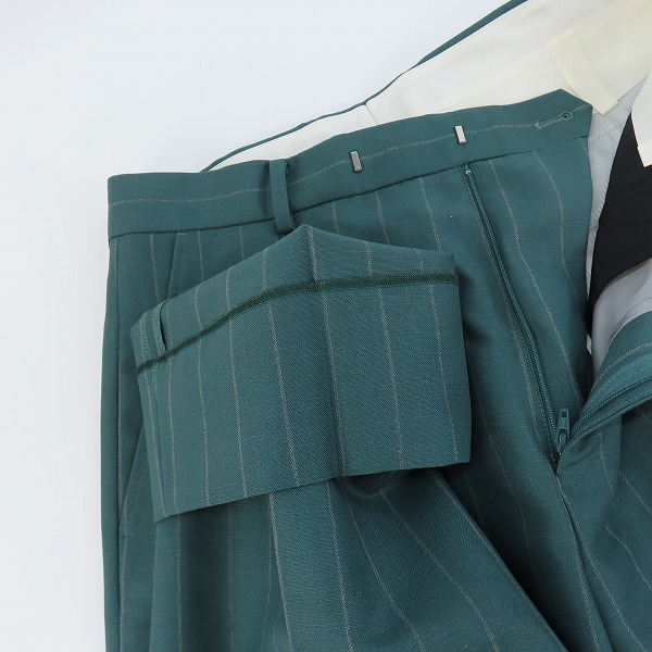 実際に弊社で買取させて頂いたWACKO MARIA×DORMEUIL/ワコマリア×ドーメル ストライプ モヘア混 ウールスラックスパンツ Mの画像 4枚目