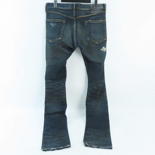 実際に弊社で買取させて頂いたISAMU KATAYAMA BACKLASH/バックラッシュ AULD TRIANGLE クラッシュスキニーデニム 1483-1C Lの画像 1枚目