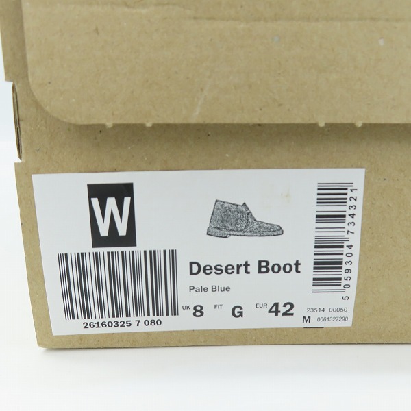 実際に弊社で買取させて頂いたClarks×LEVI'S/クラークス×リーバイス Desert Boot/デザートブーツ Pale Blue/UK8の画像 9枚目