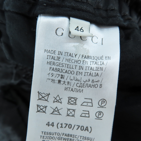 実際に弊社で買取させて頂いた【JPタグ】GUCCI/グッチ サイドロゴパンツ/GG/シェリーライン 619070/46の画像 3枚目