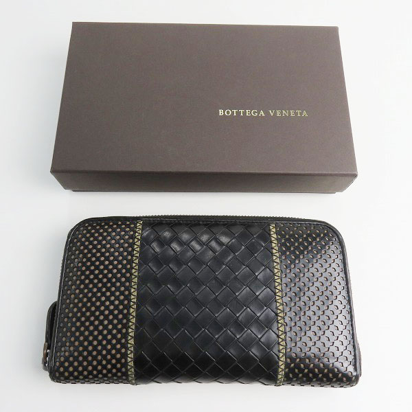 実際に弊社で買取させて頂いたBOTTEGA VENETA/ボッテガヴェネタ イントレチャート レザー 長財布の画像 8枚目