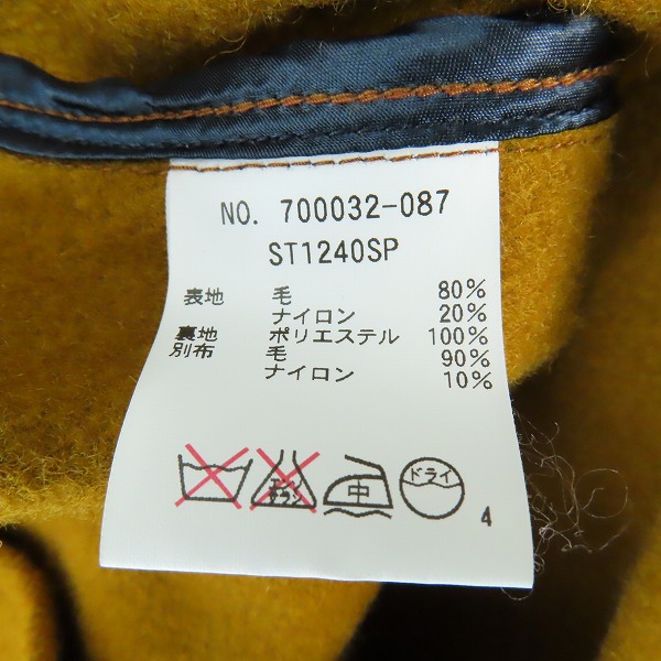 実際に弊社で買取させて頂いたHOLLYWOOD RANCH MARKET/ハリウッドランチマーケット ウール混 バックプリント CPOシャツジャケット ST1240SP /2の画像 4枚目