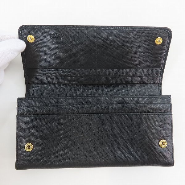 実際に弊社で買取させて頂いたPRADA/プラダ サフィアーノレザー リボン 二つ折り長財布 の画像 3枚目