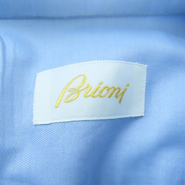 実際に弊社で買取させて頂いたBrioni/ブリオーニ コットン コットン 長袖 ボタンシャツ ブルー/43の画像 2枚目
