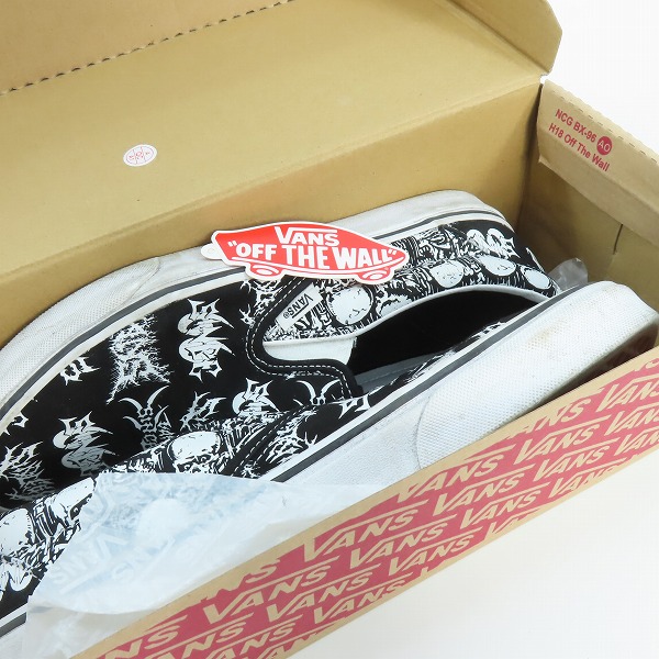 実際に弊社で買取させて頂いたVANS/バンズ スカル柄 CLASSIC SLIP-ON Forgotten Bones クラシック スリッポン ブラック VN0A4BV3V8V/27.5の画像 8枚目