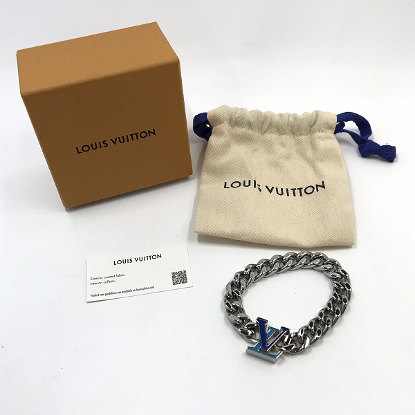 実際に弊社で買取させて頂いたLOUIS VUITTON/ルイヴィトン ブラスレ LV チェーン 喜平ブレスレット M0919Mの画像 8枚目