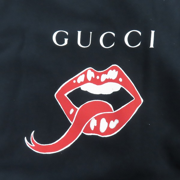 実際に弊社で買取させて頂いた【JPタグ】GUCCI/グッチ マウスロゴ クルーネック スウェット/トレーナー ブラック/Lの画像 3枚目