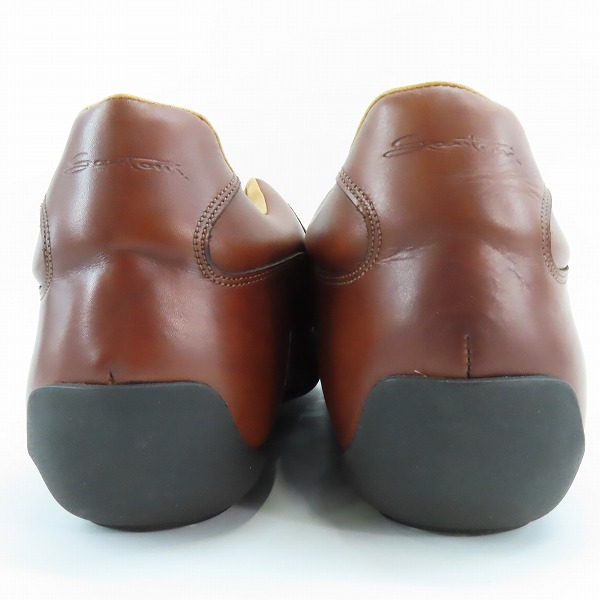 実際に弊社で買取させて頂いたSantoni/サントーニ レザースニーカー ブラウン/7の画像 1枚目