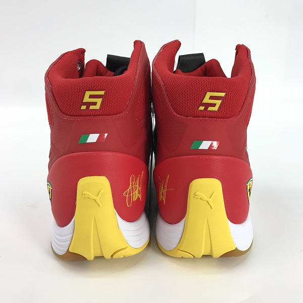 実際に弊社で買取させて頂いた【未使用】PUMA×Ferrari/プーマ×フェラーリ エヴォスピード 1.4 MID NM ベッテルシグネチャー スニーカー 305680 01/26の画像 1枚目