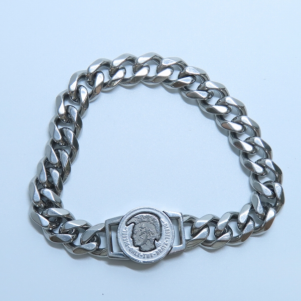 実際に弊社で買取させて頂いたDIESEL/ディーゼル ロゴ 喜平チェーン ブレスレットの画像 3枚目