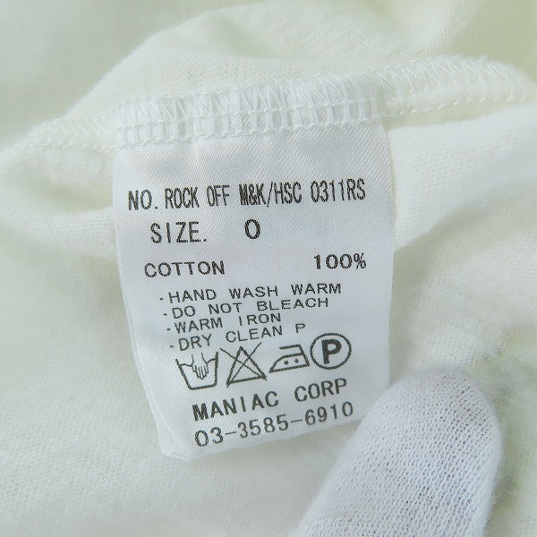 実際に弊社で買取させて頂いた【未使用】IF SIX WAS NINE/イフシックスワズナイン ROCK OFF M&K HSC Tシャツ カットソー 0の画像 3枚目