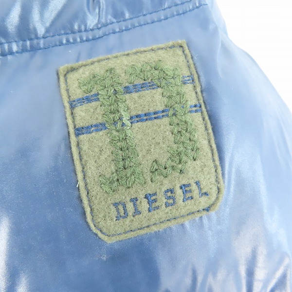 実際に弊社で買取させて頂いた【JPタグ】DIESEL/ディーゼル 袖リブ フード付き ダウンジャケット/Mの画像 4枚目