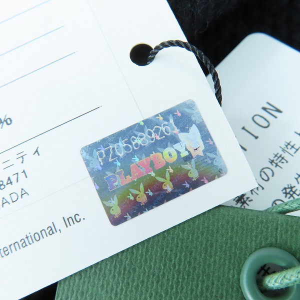 実際に弊社で買取させて頂いた【未使用】HYSTERIC GLAMOUR×PLAYBOY/ヒステリックグラマー×プレイボーイ ジップカウチンニット 1243ND01/Sの画像 6枚目