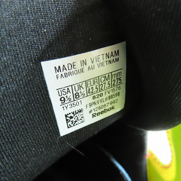 実際に弊社で買取させて頂いたReebok/リーボック INSTAPUMP FURY OG/インスタポンプフューリー FV1576/27.5の画像 5枚目