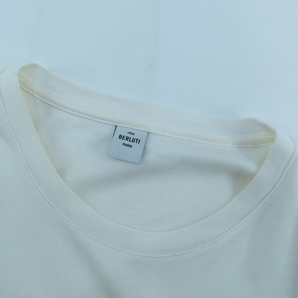 実際に弊社で買取させて頂いたBERLUTI/ベルルッティ T-SHIRT EMBROIDERED CREST/クルーネック Tシャツ R18JRS51/Mの画像 6枚目