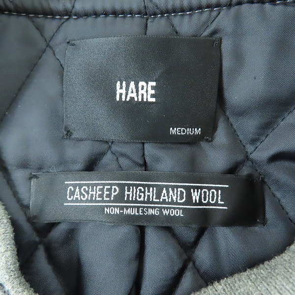 実際に弊社で買取させて頂いたHARE/ハレ ウール混 スタジャン/ブルゾン HA030005AD /Mの画像 2枚目