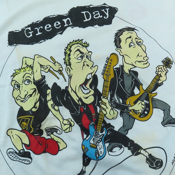 実際に弊社で買取させて頂いたFruit of the Loom社 95年 ヴィンテージ GREEN DAY Insomniac プリント Tシャツ Mの画像 4枚目