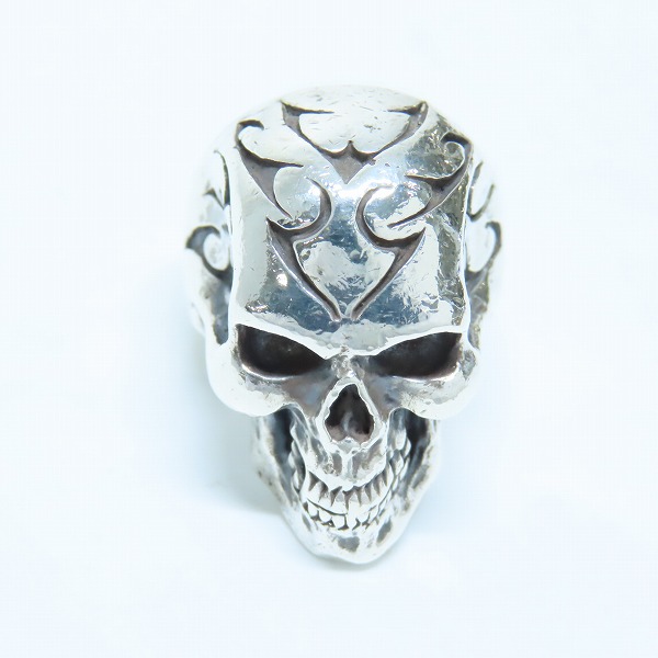 実際に弊社で買取させて頂いたCRAZY PIG/クレイジーピッグ トライバルスカルリング/17.5号の画像 1枚目