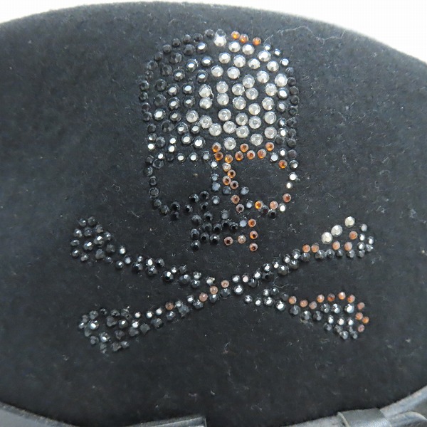 実際に弊社で買取させて頂いたRoen/ロエン×semantic design/セマンティックデザイン スワロフスキー スカル ハットの画像 8枚目