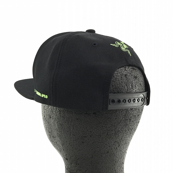 実際に弊社で買取させて頂いた【未使用】A BATHING APE/アベイジングエイプ BAPE × RAZER/ビエイプ × レーザー SNAP BACK CAP/Fの画像 2枚目