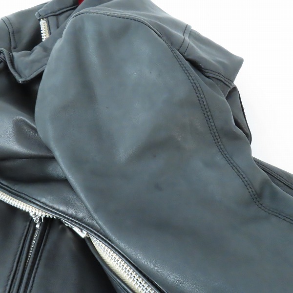 実際に弊社で買取させて頂いたnano universe/ナノユニバース レザーライダースジャケット NUC53LO0531SH/Mの画像 4枚目