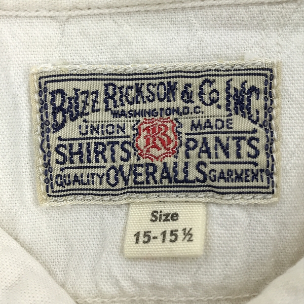 実際に弊社で買取させて頂いたBUZZ RICKSON'S×POPEYE/バズリクソンズ×ポパイ U.S.N. 半袖 シャツ/15-15 1/2の画像 2枚目